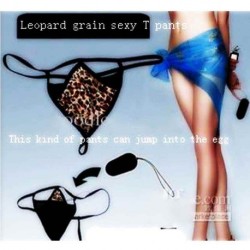 View larger Leopard Grain Underwear Remote control vibrating Panty