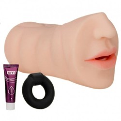 ORAL SILICONE PORTABLE MALE MASTURBATOR TOYS