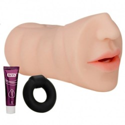 Mouth Realistic Silicone Mens Masturbator Male Sex Toy Stroker Oral Adult Pocket Pussy