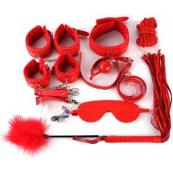 BDSM SEX KIT Bracelet+Whip+Goggles+Feather+Mouth Ball