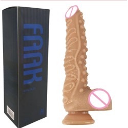 Flexible Dotted Dildo With Vibrator