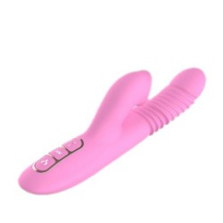 Heating 3 Layer Tongue Licking Toy Nipple Sucking Clitoris Stimulate Vibrator